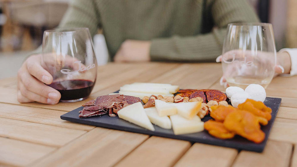 Charcuterie plate at Jada Vineyard