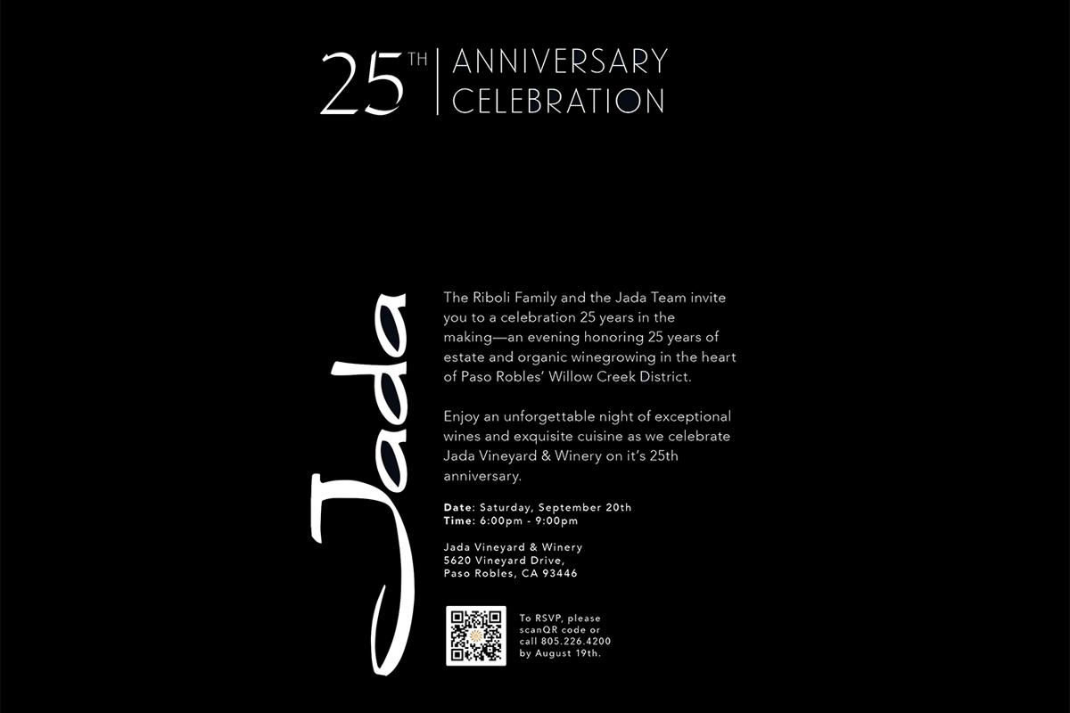 Jada’s 25th Anniversary Wine Dinner | Sept 20th, 2025 (6-9pm)